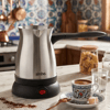 Çelik Elektrikli Cezve Türk Kahve Makinesi - 6fincan=500ml 360° Kablosuz Kullanım Katlanır Kulp Scm-9038 Bx40