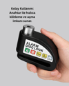 Çelik Gövdeli Alarm Disk Kilidi Motosiklet ve Bisiklet İçin Güvenlik Yeni Nesil