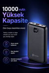 Cep Telefonu Uyumlu 10000 mAh Dijital Göstergeli Hızlı Şarj Powerbank