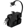 Cep Tipi Telefon Tutuculu Makaralı Uzayıp Kısalabilen 3'ü 1 Arada Usb Şarj Kablosu Bx40