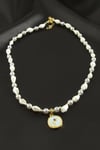Çiçek Deniz Kabuğu İnci Mineli Kolye