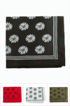 Çiçek Desenli Keten Bandana 50*50