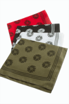 Çiçek Desenli Keten Bandana 50*50