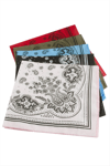 Çiçek Desenli Keten Bandana 50*50