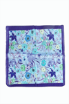 Çiçek Desenli Mor Renkli Zr Şifon Fular 50*50 cm