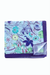 Çiçek Desenli Mor Renkli Zr Şifon Fular 50*50 cm