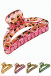 Çiçek Desenli Oval Mandal Toka 8 cm
