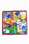 Çiçek Desenli Zr Şifon Fular 50*50 cm