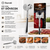 Çift Başlı - Komple Metal Paslanmaz Çelik Et Dövecek Bx40