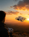 Çift Bataryalı Kameralı Mini Drone Işıklı Akıllı Uçuş Sistemi