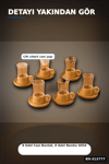Cift Cidarli 150 Ml 6 Adet Cam Cay Bardagi Ve 6 Adet Bambu Altlik Seti BX-313777