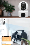 Çift Kameralı Wifi Bağlantılı Gece Görüşlü Ev Tipi Güvenlik Kamerası YoSee