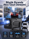 Çift Kollu Game Box Projeksiyon Cihazı Kumandalı Android Tv Dahili Hoparlör