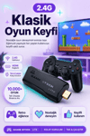 Çift Kollu Kablosuz Oyun Konsolu TV Bağlantılı Klasik Oyunlar İçin Pratik Set
