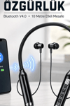 Çift Telefon Bağlantılı Titreşimli Bluetooth Boyun Kulaklığı 10m Menzil Mikrofonlu BX-313558