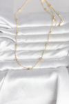 CM 14K Gold Renk Damla Topçuk Model Zincirli 60 cm Kadın Kolye