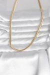 CM 14K Gold Renk Yassı Yılan Zincir Model 45 cm Kadın Kolye