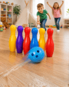 Çocuk Bowling Seti Renkli Top ve 6 Kuka İçeren Eğitici Oyun
