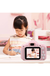 Çocuk dijital fotoğraf makinesi 1080p video SD kart destekli 10-15 MP pembe - SD Bellek Kartı Tipi