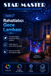 Çocuk Odası İçin Renkli Yıldız Yansımalı LED Gece Lambası Dekoratif Projektör