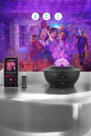 Çocuklara Özel Şarjlı Bluetooth Hoparlör Parti Led Lambası Yıldızlı Projeksiyon