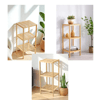 Çok Amaçlı Raf - Organizer 3 Katlı Ahşap - Bambu 36x32x80cm Bx40