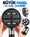 Çok Fonksiyonlu Filtreli Duş Başlığı 6 Farklı Sprey Modu Büyük Panel Siyah