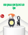 Çok İşlevli USB Şarjlı Anahtarlık Fener