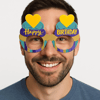 Cupcake Temalı Doğum Günü Renkli Karton Happy Birthday Gözlüğü 6 Adet Bx40