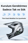 D2-6x 1000m Mesafeli 6 Kanallı İntercom Bluetooth Motosiklet Kask Kulaklığı İntercom Kulaklık