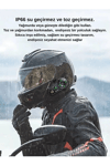 D2-6x 1000m Mesafeli 6 Kanallı İntercom Bluetooth Motosiklet Kask Kulaklığı İntercom Kulaklık