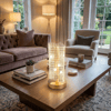 Dalgalı Silindirik Kristal Kareli Model Led Masa Lambası – Gold Tabanlı, Dokunmatik, 3 Renk Işık Modlu, Şarjlı Modern Dekoratif Gece Lambası Bx40