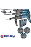 Darbeli kablolu matkap 700-1000 Watt anahtarsız mandren yan sap taşıma çantalı - 6 Volt Akü Volt