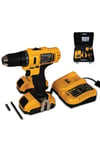 Darbeli kablosuz matkap 600 watt 14 volt anahtarsız mandren 3 akü 27 parça setli