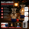 Dekoratif Gaz Lambası Gaz Kartuş Uyumlu Taşınabilir - Cam Hazneli Isıya Dayanıklı Bx40