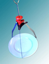 Dekoratif Metal Tabak Servis Sunum Aparatı Estetik Taşıyıcı Bx40