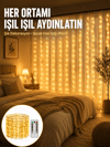 Dekoratif Perde Peri Led Günışığı Renk 8 Fonksiyonlu Işık Yeni Nesil