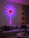 Dekoratif RGB Fireworks LED Duvar Işığı Çok Renkli Telefon Kontrollü LED Aydınlatma
