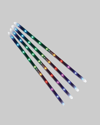 Dekoratif RGB LED Işık Çubuğu Seti 10 Adet Çubuk Kayan Yıldız Efektli