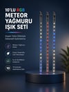 Dekoratif RGB LED Işık Çubuğu Seti 10 Adet Çubuk Kayan Yıldız Efektli