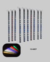 Dekoratif RGB LED Işık Çubuğu Seti 10 Adet Çubuk Kayan Yıldız Efektli