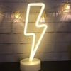 Dekoratif Şimşek Şeklinde Pilli Neon Led Lamba Süs Masa Lambası Bx40