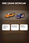 Die-Cast Metal 1:32 13 cm 2001 Nissan Silvia S15 ve Toyota Supra Araba Seti BX-313394