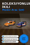 Die-Cast Metal 1:32 13 cm 2001 Nissan Silvia S15 ve Toyota Supra Araba Seti BX-313394