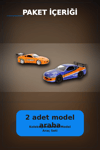 Die-Cast Metal 1:32 13 cm 2001 Nissan Silvia S15 ve Toyota Supra Araba Seti BX-313394