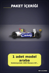 Diecast 1/64 Formula 1 Toleman TG184 Senna 1984 Monaco Podyum Model Araba BX-313403