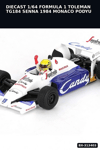 Diecast 1/64 Formula 1 Toleman TG184 Senna 1984 Monaco Podyum Model Araba BX-313403
