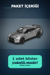 Diecast 1/64 Ölçek Nissan GTR Nismo R35 CRS Dark Metal Blister Paket Model Araba BX-313359
