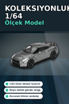 Diecast 1/64 Ölçek Nissan GTR Nismo R35 CRS Dark Metal Blister Paket Model Araba BX-313359