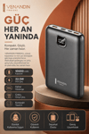 Dijital Ekranlı 10000 mAh Taşınabilir Harici Şarj Cihazı Hızlı Dolumlu